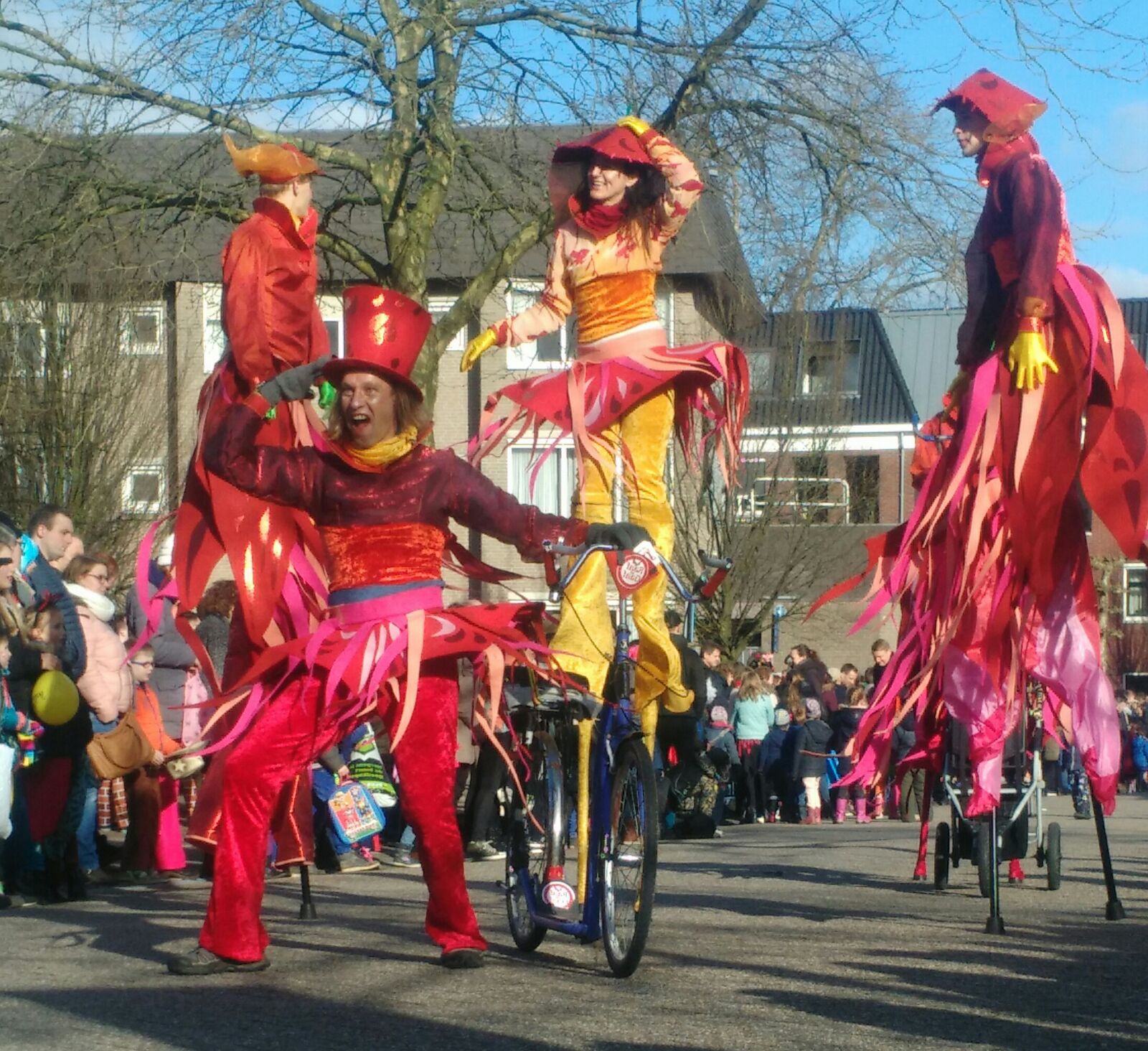 Steltlopers brasiliaanse danseressen